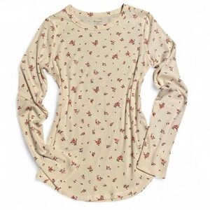No Boundaries Ribbed Floral Long Sleeve Top